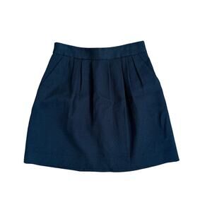 Aqua Black Textured Mini A-Line Skirt Size 0 Career Professional Office